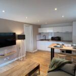 Exemple de salon avec cuisine ouverte rénové pour un investissement locatif à Dax