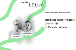 Soirée de présentation Solydari Le Luc le 29 avril 18h la canopée, vidauban