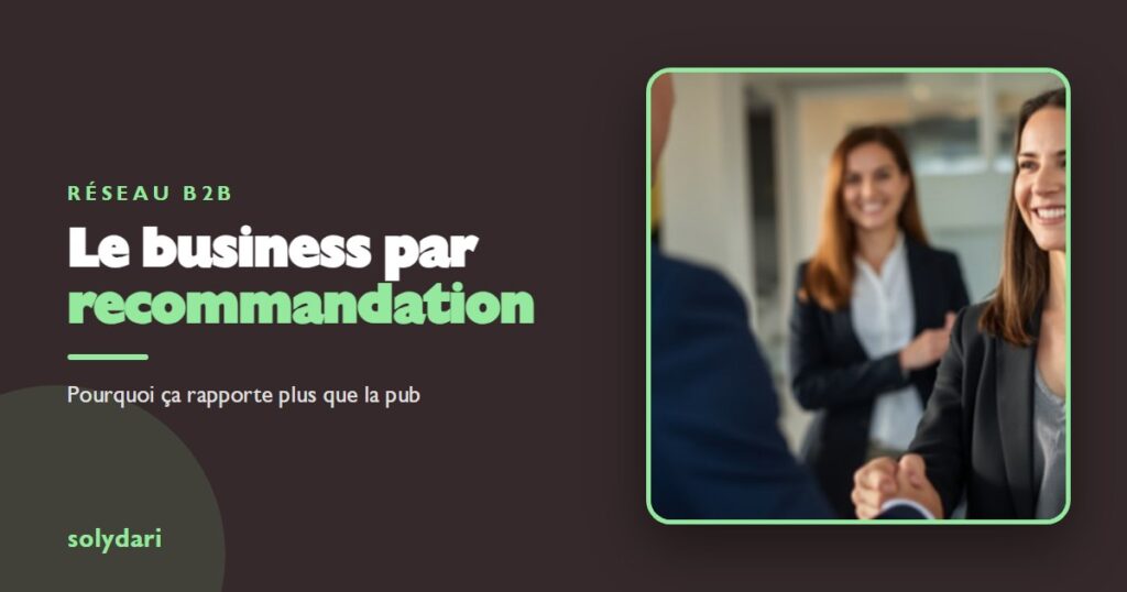 Poignee de main entre dirigeants, le business par recommandation B2B avec Solydari