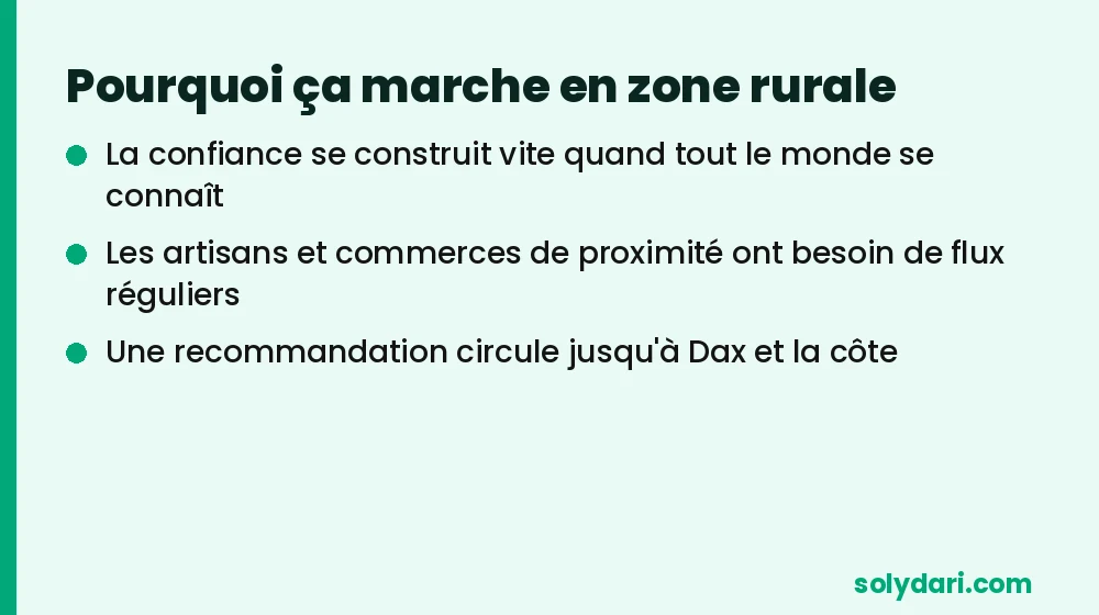 Pourquoi un club d'affaires fonctionne en zone rurale à Pouillon