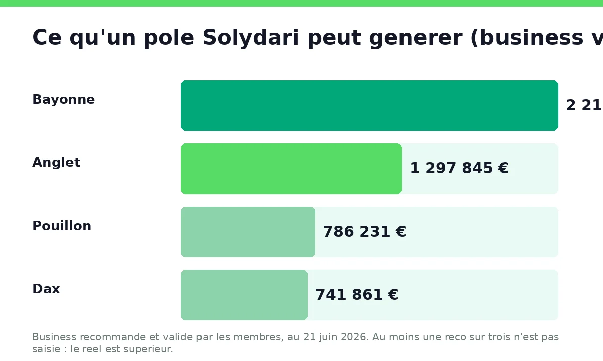 Ce qu un pole Solydari peut generer : exemples de business valide par pole