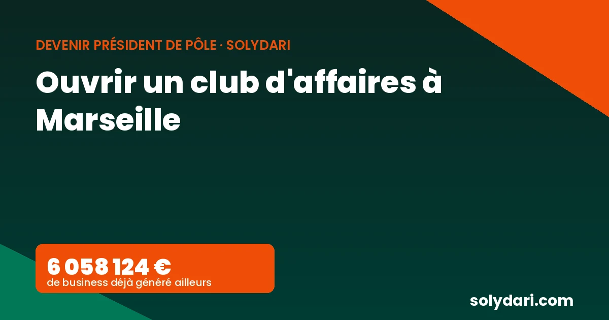 Devenir président d'un club d'affaires Solydari à Marseille