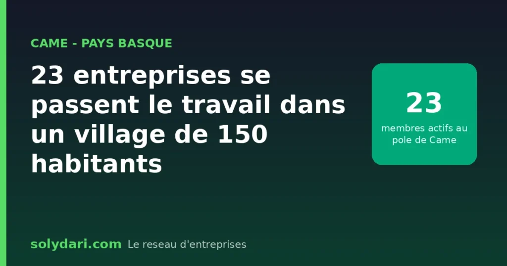 Reseau d'entrepreneurs Solydari a Came, Pays Basque interieur
