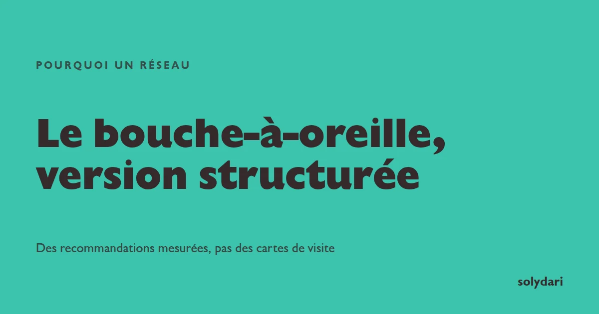 Le bouche-à-oreille structuré en recommandations d'affaires mesurées à Marmande