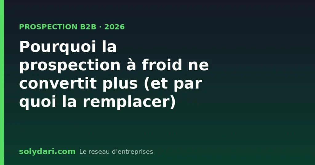 Prospection commerciale B2B en 2026 : ce qui ne marche plus et ce qui marche