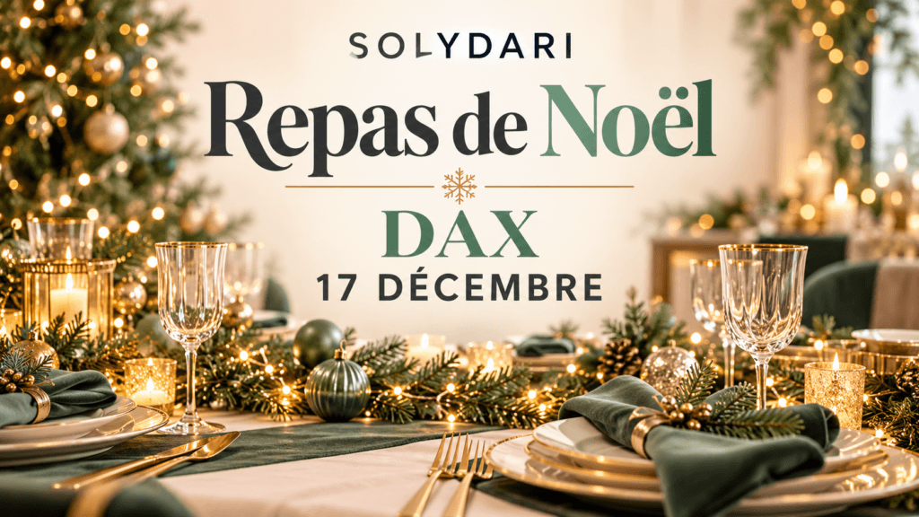dîner de noël solydari à dax