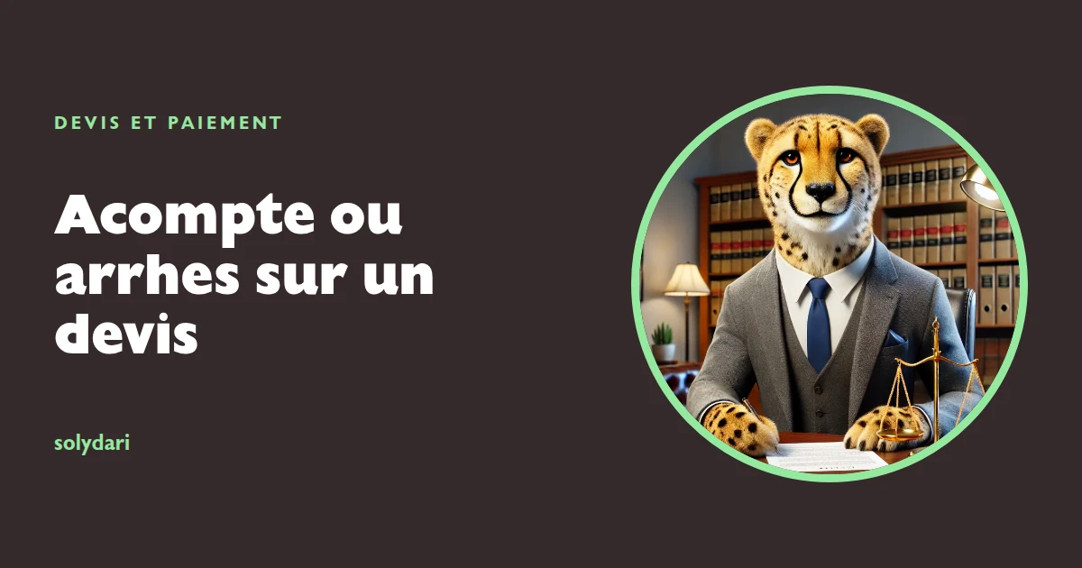 Acompte ou arrhes sur un devis : ce que chaque terme engage pour le professionnel et pour son client en 2026